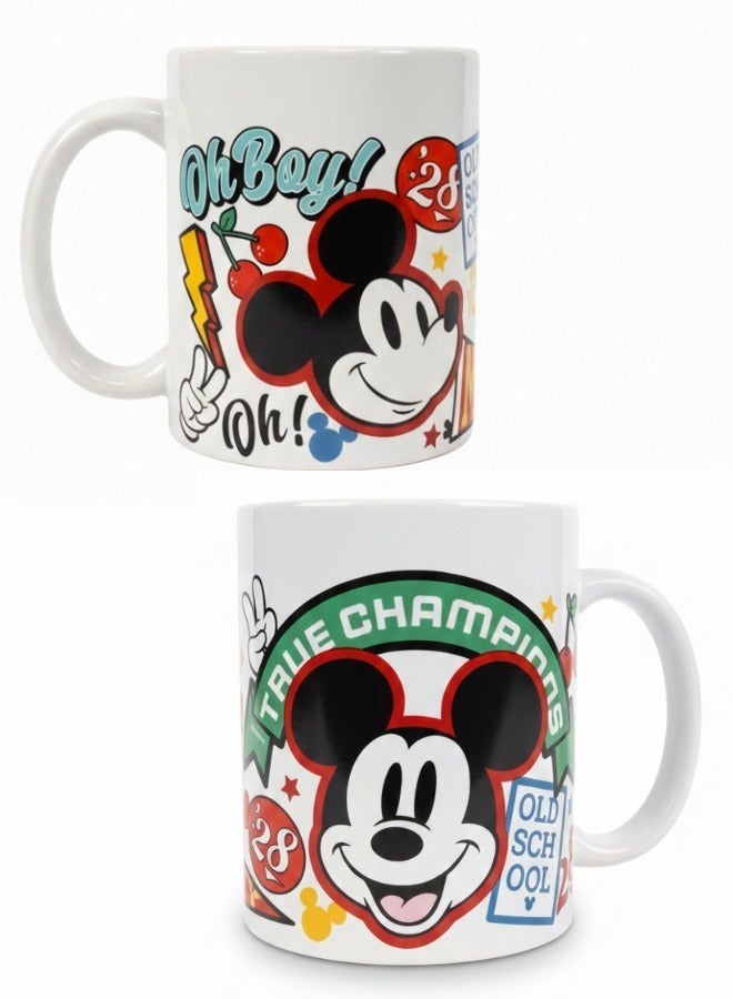STOR Disney Mug Ceramic Mickey 240Ml With Handle| Set Of 1 Pcs Tea/Coffee Round Shape| Microwave & Dishwasher Safe, Freezer Safe | Ideal For Daily Use Coffee, Tea,Milk & Gifting,Color Multicolor - Image 1