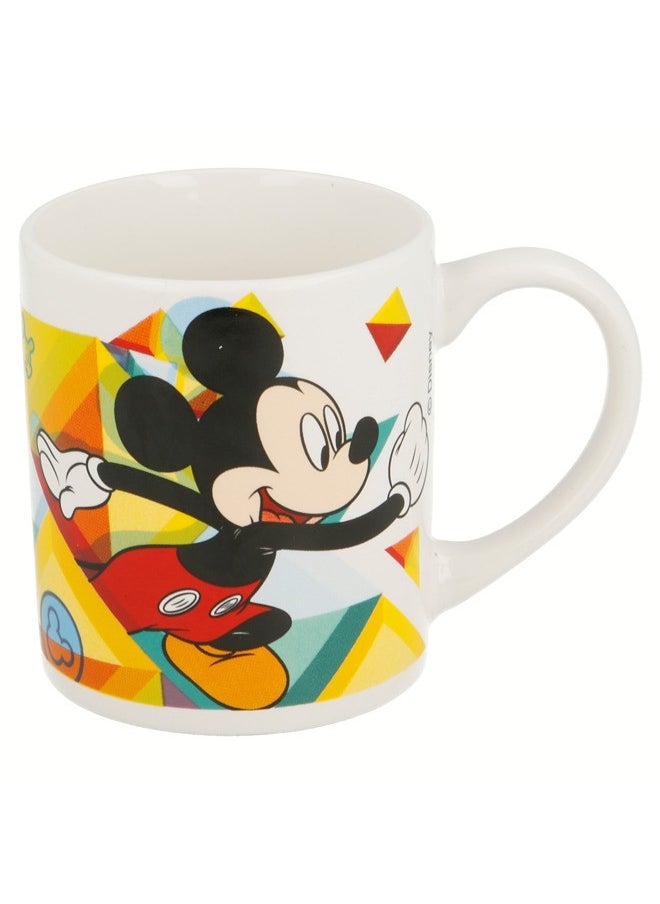 STOR STOR Disney Mug Ceramic Mickey 240Ml With Handle| Set Of 1 Pcs Tea/Coffee Round Shape| Microwave & Dishwasher Safe, Freezer Safe | Ideal For Daily Use Coffee, Tea,Milk & Gifting,Color Multicolor  - Image 1