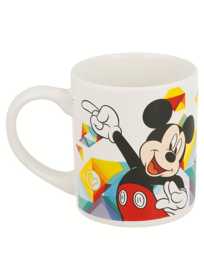 STOR STOR Disney Mug Ceramic Mickey 240Ml With Handle| Set Of 1 Pcs Tea/Coffee Round Shape| Microwave & Dishwasher Safe, Freezer Safe | Ideal For Daily Use Coffee, Tea,Milk & Gifting,Color Multicolor  - Image 2