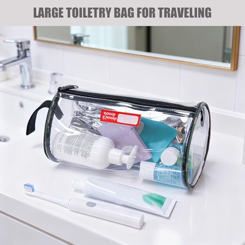 RE ROUGH ENOUGH Rough Enough Large Travel Toiletry Bag Clear Cosmetic Sunscreen Pouch Lotion Bags Organizer for Traveling Family Beach Trip Skin Care Equipment Storage - Image 3