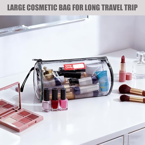 RE ROUGH ENOUGH Rough Enough Large Travel Toiletry Bag Clear Cosmetic Sunscreen Pouch Lotion Bags Organizer for Traveling Family Beach Trip Skin Care Equipment Storage - Image 4