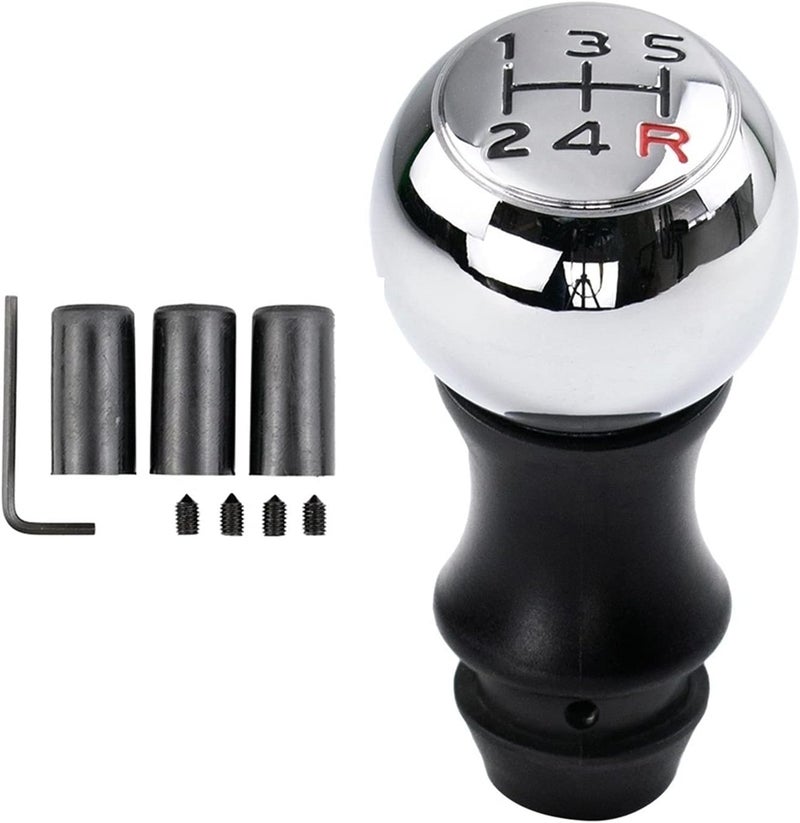 QASULER 5 Speed Chromed Gear Shift Knob for BMW - Image 1