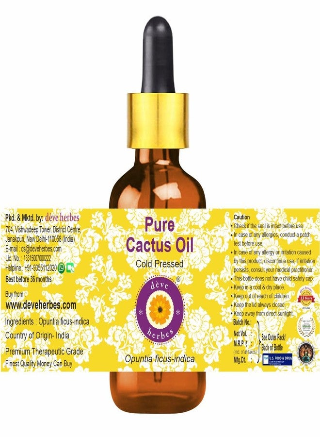ديف هيربس زيت الصبار النقي من ديف هيربس (أوبونتيا فيكس إنديكا) مع قطارة زجاجية | معصور على البارد | طبيعي | غير مخفف | لتخفيف الزيوت العطرية | للشعر والبشرة والتدليك | للرجال والنساء | 10 مل - Image 3