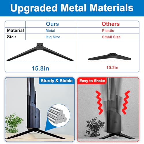 Dinghosen Metal TV Legs for TCL TV Stand Legs 70" 75" 70S446 75S451 75S453 75S455 75S421 75S423 75S425 75S431 75S435 75S433 75S555 75S551 75S553 75S446 75S434, Replacement for Roku TV Stand - Image 3