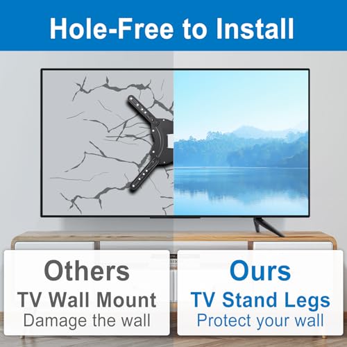 Dinghosen Metal TV Legs for TCL TV Stand Legs 70" 75" 70S446 75S451 75S453 75S455 75S421 75S423 75S425 75S431 75S435 75S433 75S555 75S551 75S553 75S446 75S434, Replacement for Roku TV Stand - Image 4