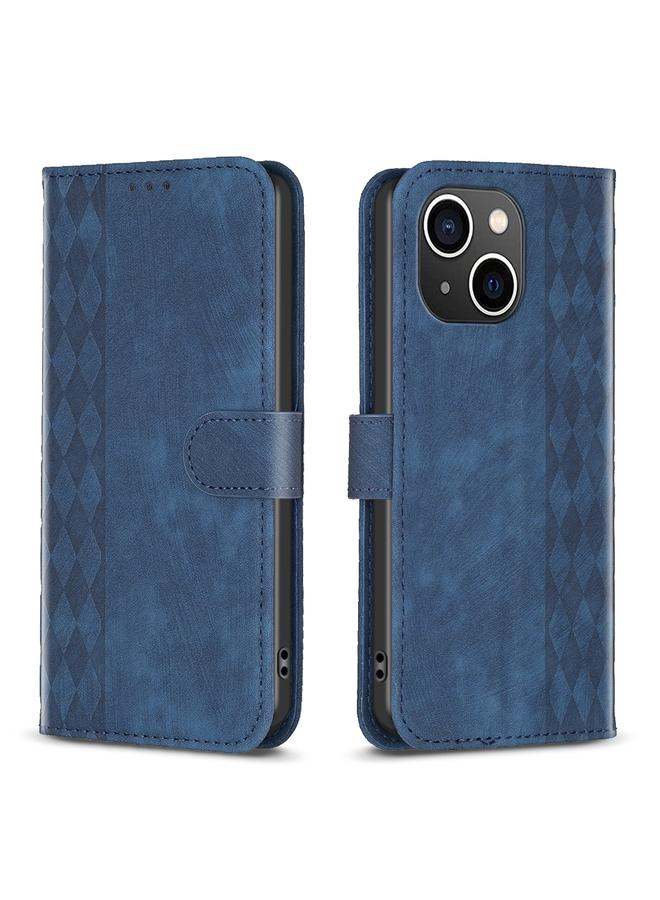 اس-توب جراب هاتف من الجلد المنقوش لهاتف iPhone 15 Plus - Image 1