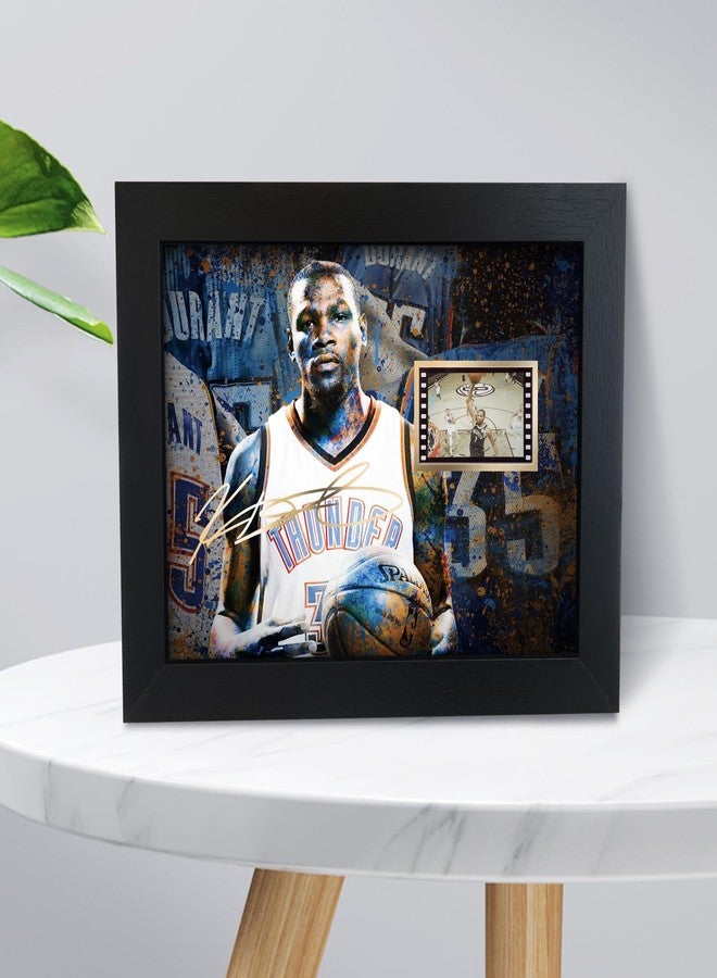 ORIMAMI Basketball Kevin Durant Poster Desktop Framed Photo Gift 8x6 Inches,with Signed and 1x35mm Film Mini Cell Display,Great Basketball Room Decor Gifts for Boys/Men - Image 2