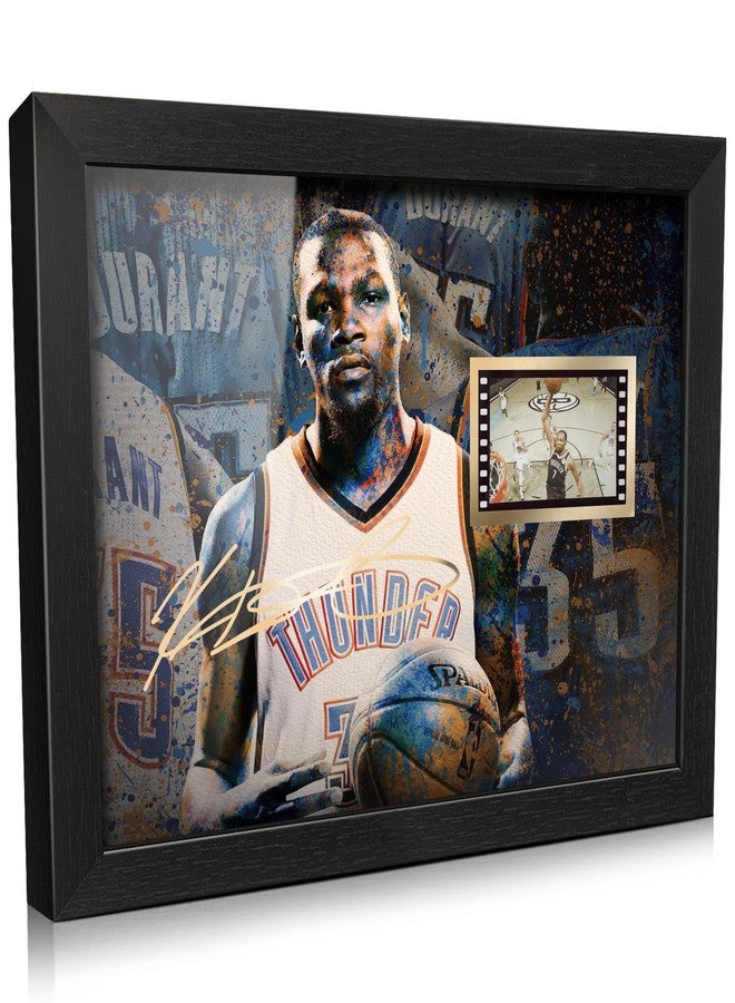 ORIMAMI Basketball Kevin Durant Poster Desktop Framed Photo Gift 8x6 Inches,with Signed and 1x35mm Film Mini Cell Display,Great Basketball Room Decor Gifts for Boys/Men - Image 1