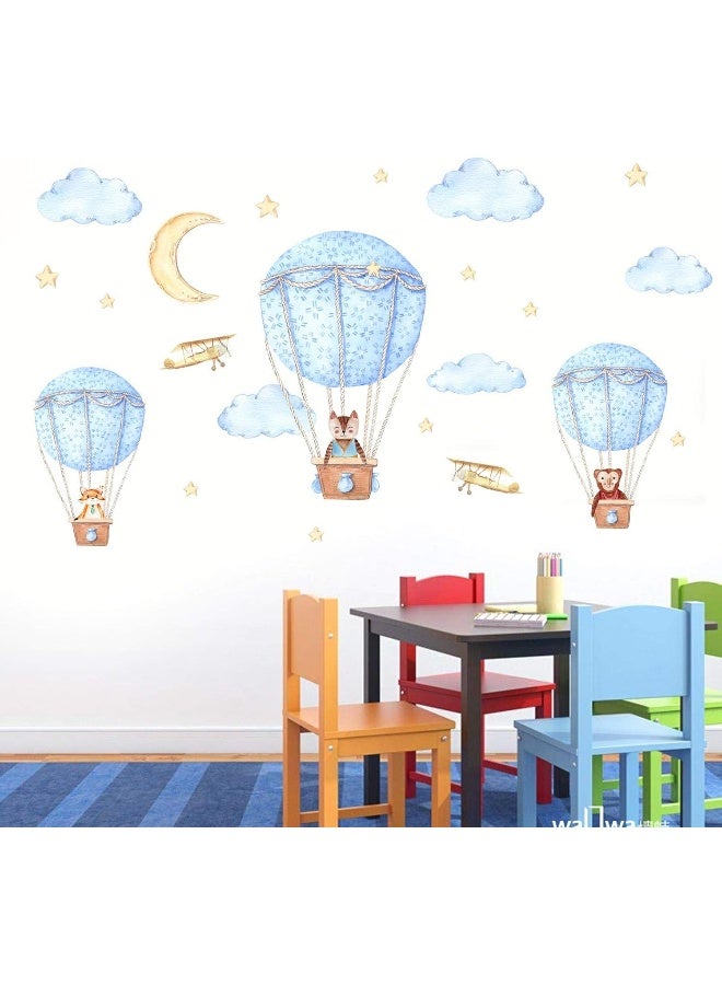 Home Trove Removable Creative 3D Hot Air Balloon Clean Animals And Smiles Cloud Wall Applique Children'S Room Wall Decor Art Deco Stickers Nursery Decor 3D Art Decals Bedroom Bathroom Stickers 60X90Cm  - Image 5