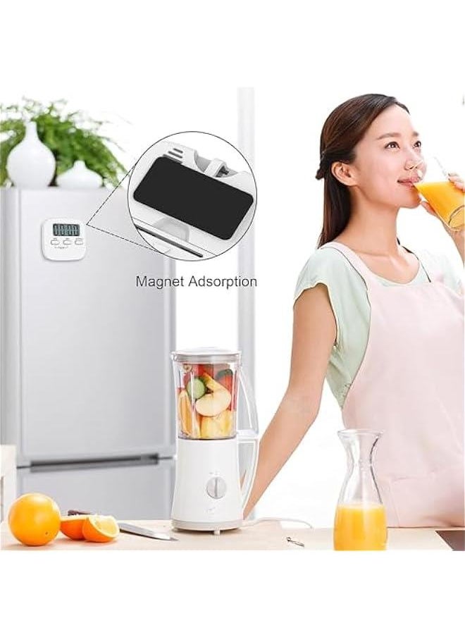 BWSJ - Digital Kitchen Timer Kitchen Timer Large Lcd Display Screen Magnetic Countup Timer for Cookinxercise Baking DeskWhite) - Image 1