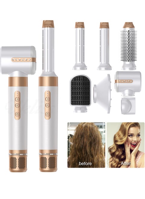 7-in-1 Multifunctional Hair Curling Iron and Straightener