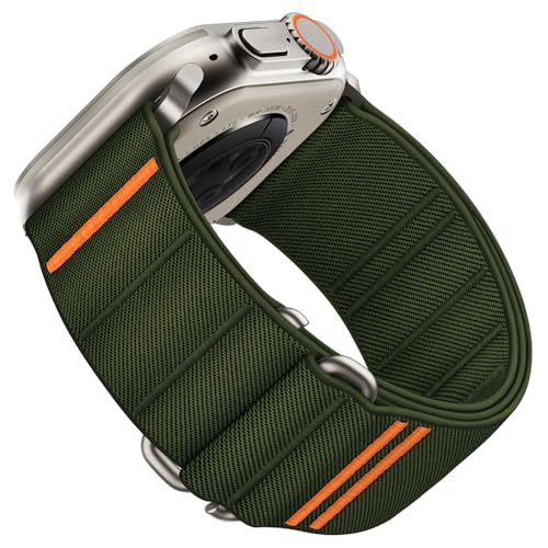 Suitisbest Sport Bands Compatible with Apple Watch Ultra Band 49mm 46mm 45mm 44mm 42mm Men, Stretchy Nylon Sport Loop Strap with S-Hook for iWatch Series 11 10 9 8 7 6 5 4 3 2 1, SE 3 2 1, Ultra 3 2 1 - Image 1