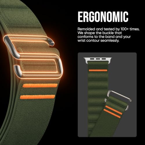 Suitisbest Sport Bands Compatible with Apple Watch Ultra Band 49mm 46mm 45mm 44mm 42mm Men, Stretchy Nylon Sport Loop Strap with S-Hook for iWatch Series 11 10 9 8 7 6 5 4 3 2 1, SE 3 2 1, Ultra 3 2 1 - Image 3