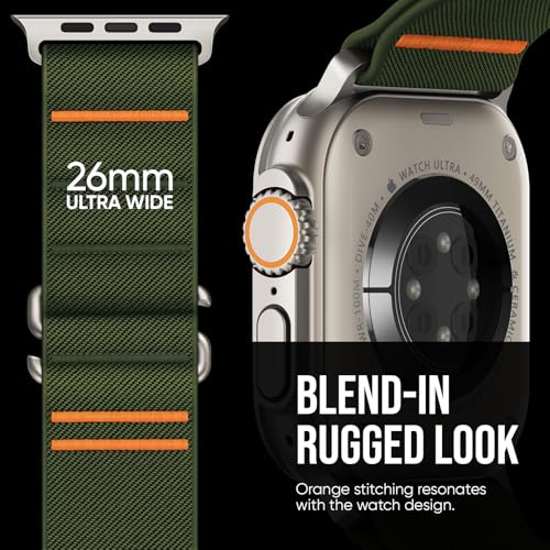 Suitisbest Sport Bands Compatible with Apple Watch Ultra Band 49mm 46mm 45mm 44mm 42mm Men, Stretchy Nylon Sport Loop Strap with S-Hook for iWatch Series 11 10 9 8 7 6 5 4 3 2 1, SE 3 2 1, Ultra 3 2 1 - Image 2