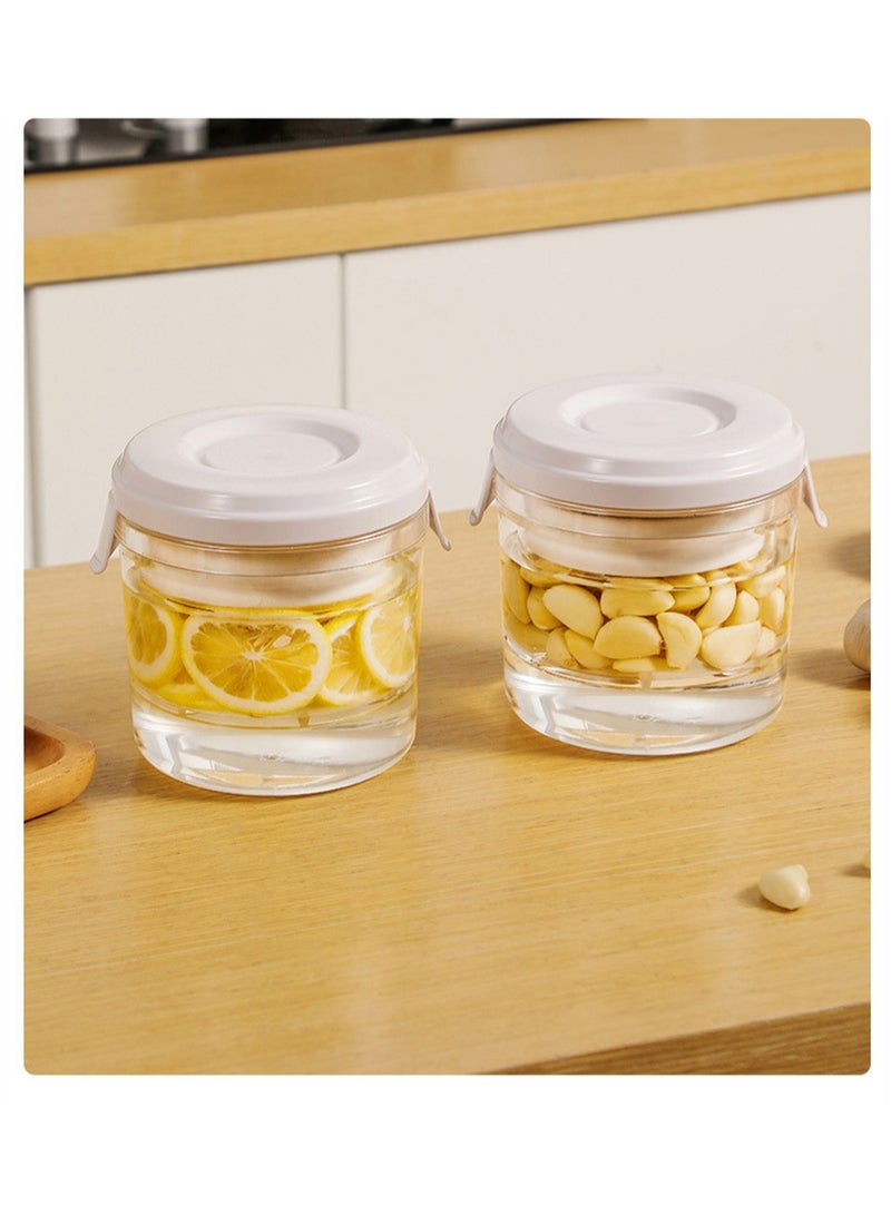 SYOSI جرة مخللات، فاصل عصير مخللات كبير بتصميم hourglass، حاوية تخزين متعددة الوظائف لتصفية المخللات للزيتون، والهالبينو، والخيار المخلل، 1300 مل - Image 3