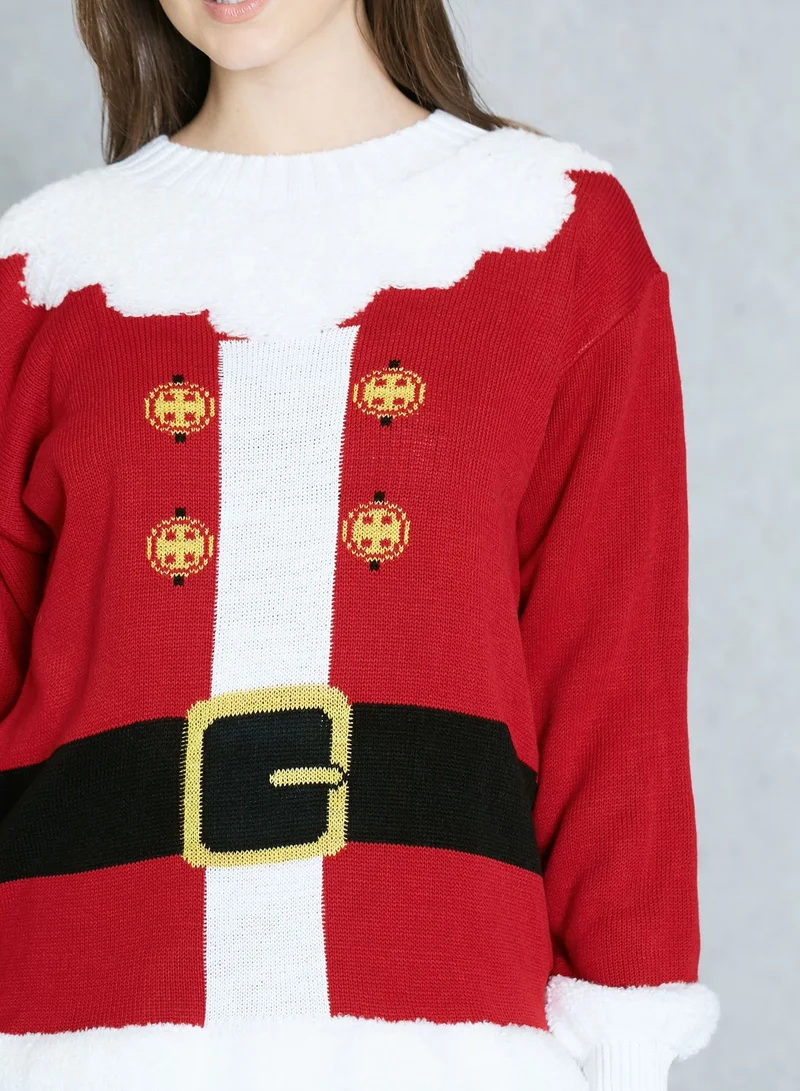 Ginger Santa Claus Christmas Sweater