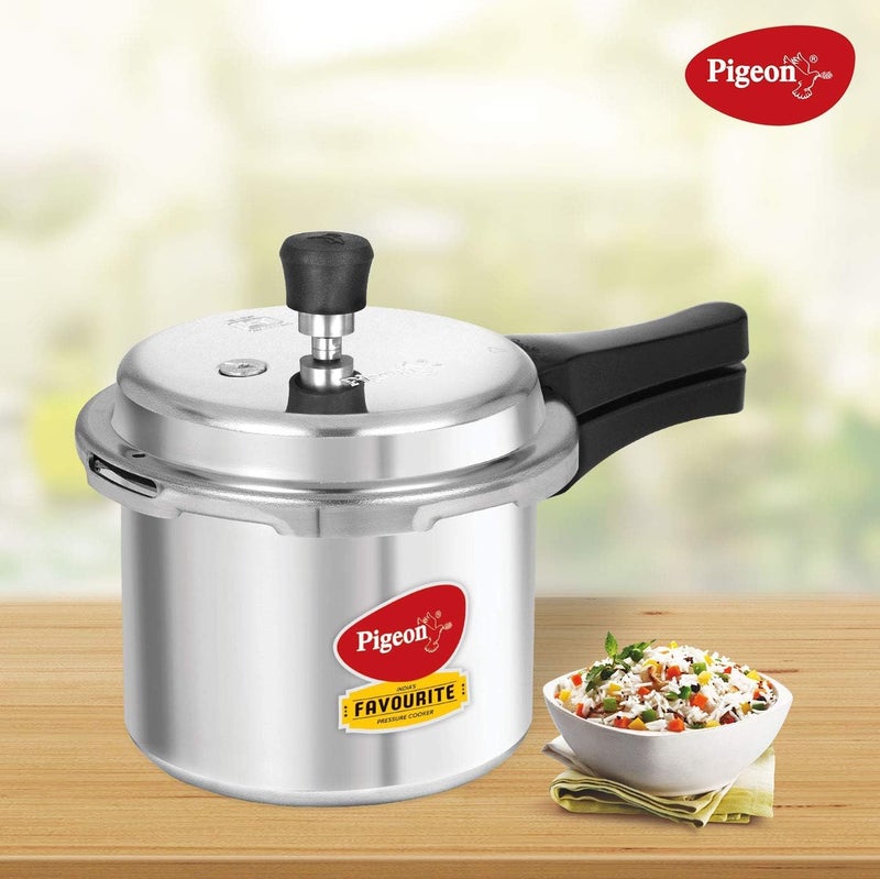 Pigeon Favourite Pressure Cooker 3 Litres | Aluminium | Outer Lid | Induction Base | Silver - Image 2
