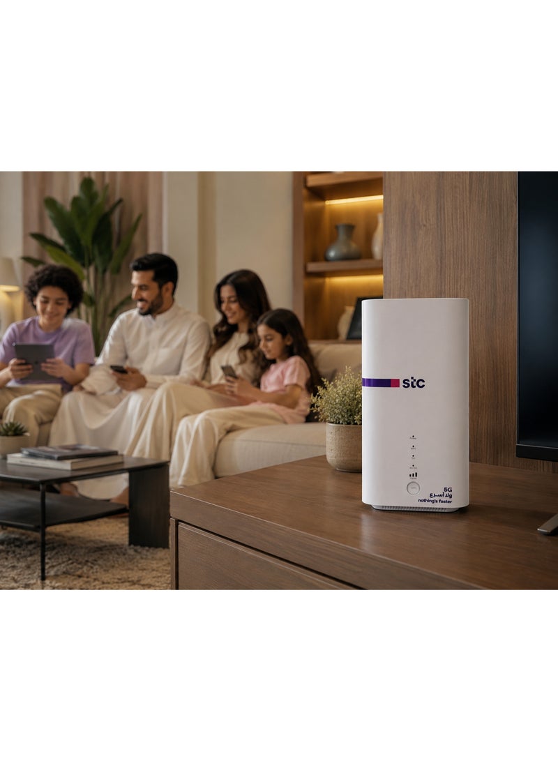 STC Renewed – STC 5G CPE Router | Wi-Fi 6 | Up to 3600 Mbps | Nano SIM | High-Gain Antenna | Supports Only STC Network | 5G AX3600 | White white - Image 3
