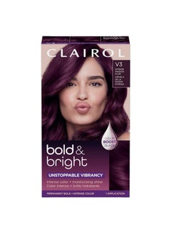 CLAIROL Bold & Bright Permanent Hair Dye V3 Intense Passion Plum Hair Color Pack Of 1  - Image 1