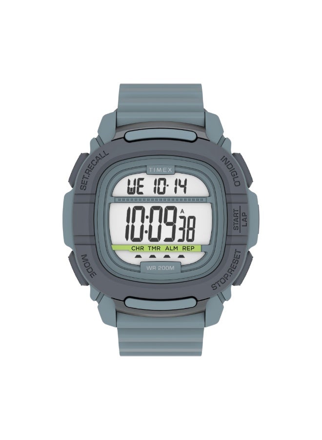 TIMEX Digital Command 47MM Men's Watch  Blue Silicone & INDIGLO NightLight - Image 1