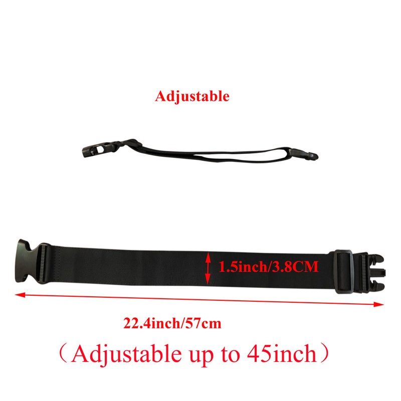 monochef 2pcs Travel Luggage Straps for Suitcases, Two Add a Bag Travel Luggage Adjustable Buckle Belt Travel Accessories Connector Attachment - Connect Your 3 luggages - Image 2