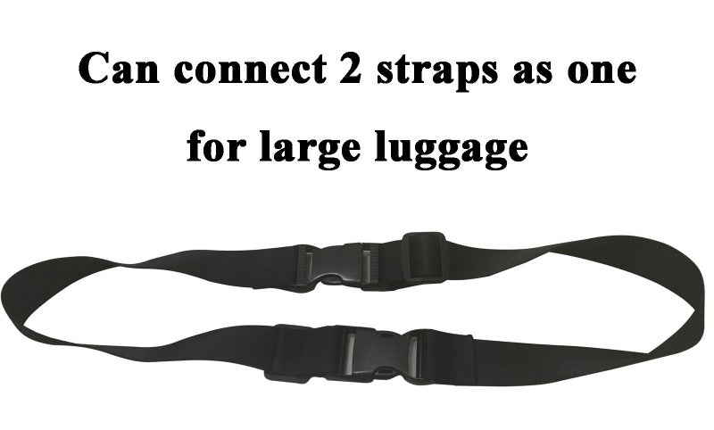 monochef 2pcs Travel Luggage Straps for Suitcases, Two Add a Bag Travel Luggage Adjustable Buckle Belt Travel Accessories Connector Attachment - Connect Your 3 luggages - Image 3