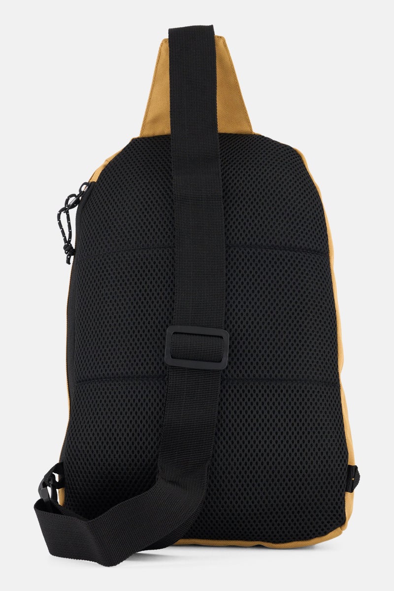 Avalanche Men Brand Logo Single Handed Sling Backpack, Tan - Image 3
