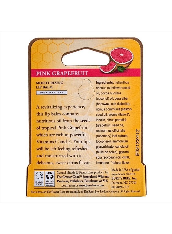 Burt's Bees Burts Bees Pink Grapefruit Moisturizing Lip Balm - Image 3