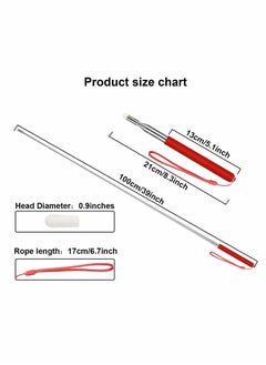 Excefore Retractable Teaching Pointer Presenter Whiteboard Pointer and Lanyards with 6 Pieces Extra Felt Nibs  - Image 5