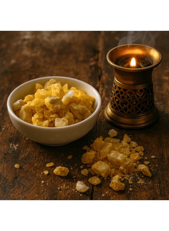 GORVIQUE Indian Yellow luban sambrani  - 100% Pure & Wild-Harvested Luban for Incense, Bakhoor Burner, Meditation, Yoga, and Home Fragrance - Premium Grade for Air Purification & Relaxation - Image 2