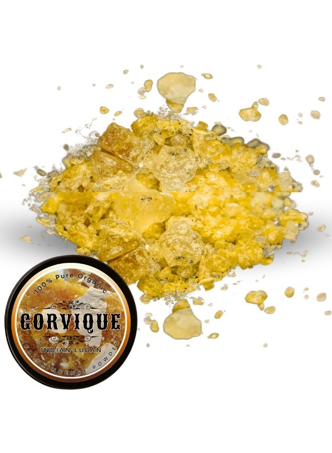 GORVIQUE Indian Yellow luban sambrani  - 100% Pure & Wild-Harvested Luban for Incense, Bakhoor Burner, Meditation, Yoga, and Home Fragrance - Premium Grade for Air Purification & Relaxation - Image 1