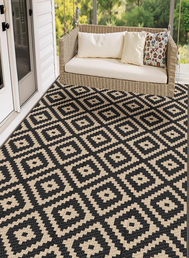 Mattitude Waterproof Outdoor Rug 5x8 Ft Outdoor Plastic Straw Rug Reversible Patio Rug Large Outdoor Carpet Area Rug for Patio Backyard Picnic Beach Camping RV Blue - Image 1