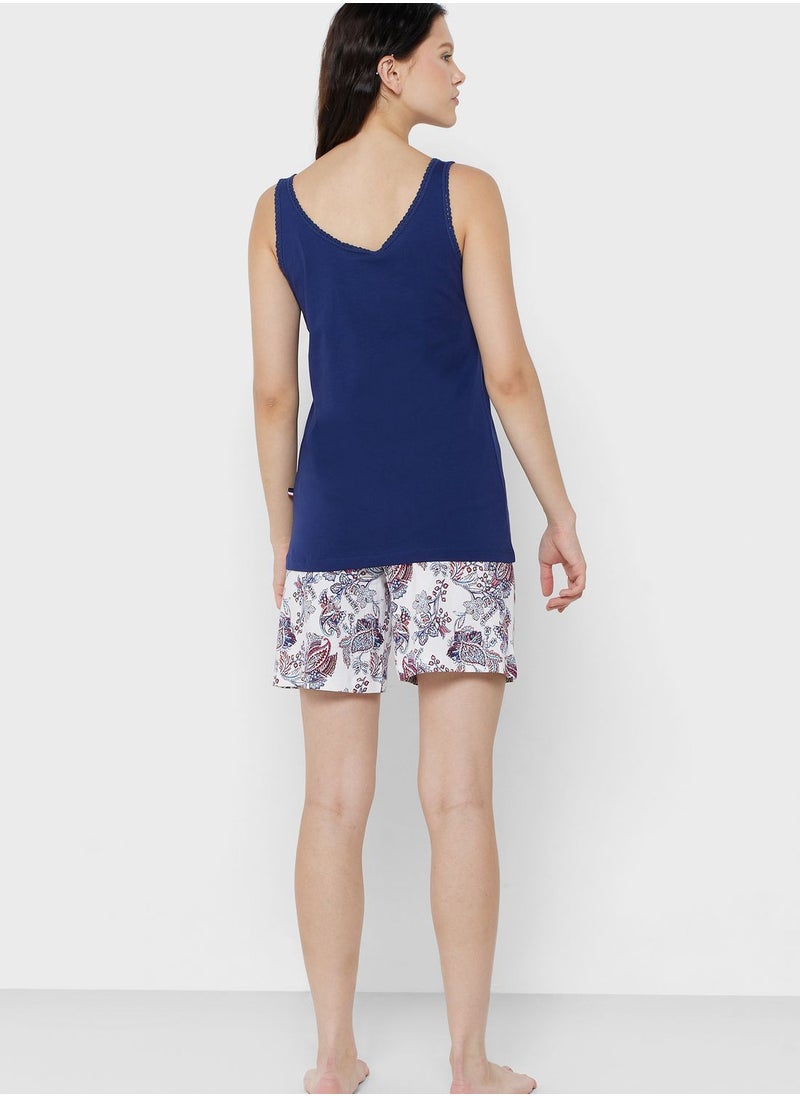 Logo Knitted Tank & Pyjama Set