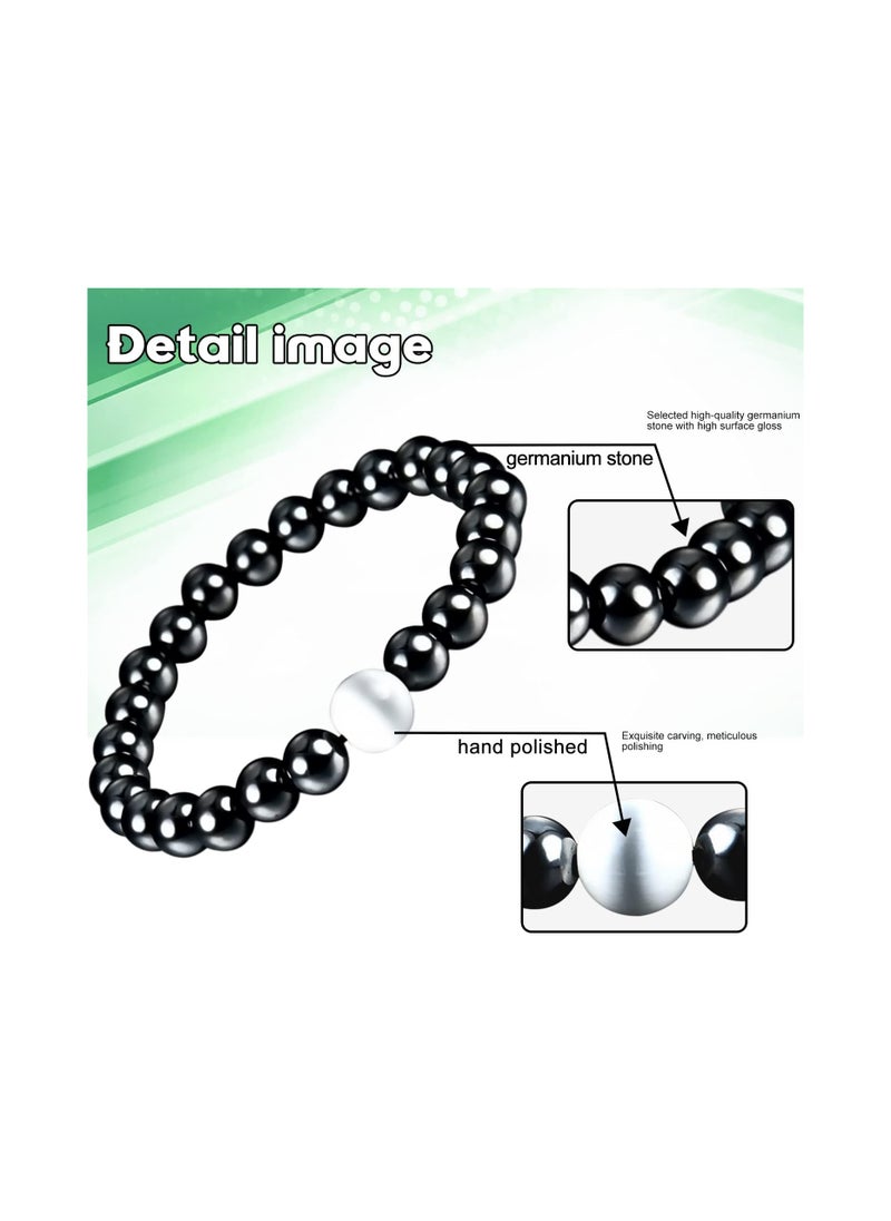 KASTWAVE Magnetic Hematite Bracelet, Lymph Drainage Carnelian Magnetic Bracelet, Detox Anti Swelling Bracelet, Adjustable Magnetic Therapy Bracelet Anklet for Women Men, 3Pcs  - Image 3
