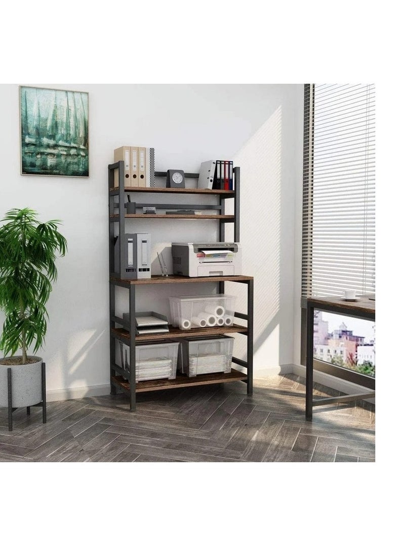 Home Gallery 5-Tier Storage Shelf Unit Brown  - Image 1