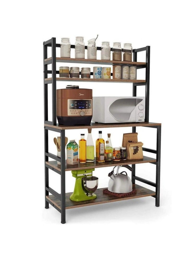 Home Gallery 5-Tier Storage Shelf Unit Brown  - Image 2