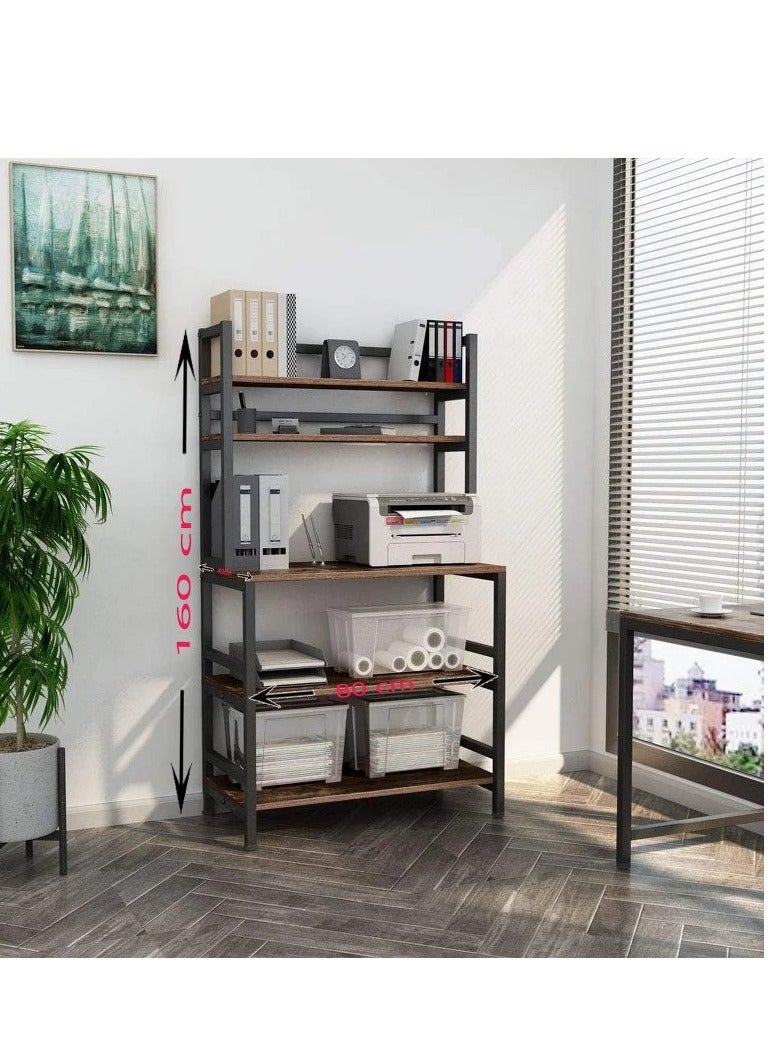 Home Gallery 5-Tier Storage Shelf Unit Brown  - Image 5