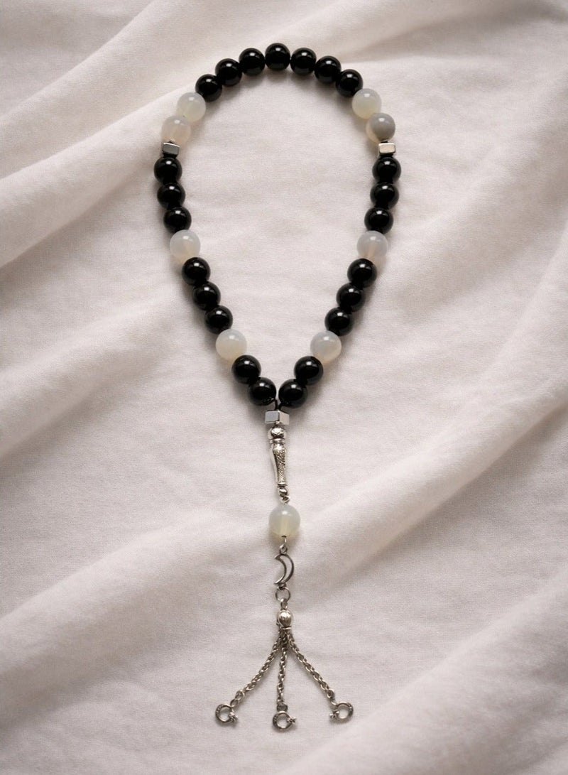 7-Piece Luxury Ramadan Gift Box – Holy Quran, Prayer Rug, Misbaha, Miswak, Musk Perfume & Prayer Divider – Off-White – Perfect Ramadan Gift - Image 3