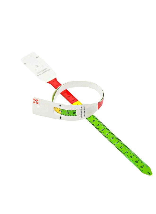 AnthroFlex Arm Circumference Tape Measure for Adults 18+ Pregnant Postpartum for Severe Malnutrition Assessment, Color Coded with Inserted End, Plastic (Pack of 50) - Image 1
