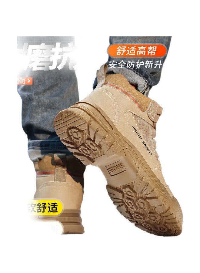 Jingtu Safety Shoes For Men, High-Top, Steel Toe Cap, Puncture-Resistant, Wear-Resistant, Safety Work Functional Shoes E3086-J 43 - Image 2