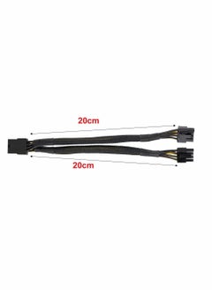 KASTWAVE Graphics Lines, Graphics Card 8 Pins One Point Two Lines, Graphics Card 8p Extension Cable, Graphics Card Adapter, Braided 20cm, Pci-e Pcie Power Cable 18awg 20cm, with Sleeve  - Image 2