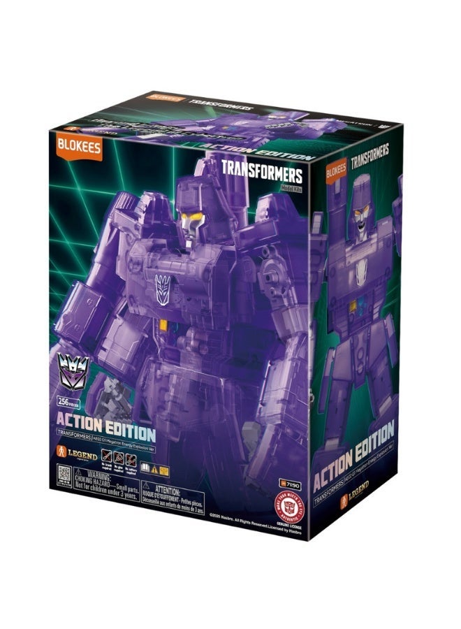 Blokees Transformers Model Kit AE02 G1 Megatron Action Edition | 256-Piece Buildable Robot Toy with Fusion Cannon, Energy Mace, Transparent Armor & Display Base | Collector Figure for Ages 14+ - Image 5