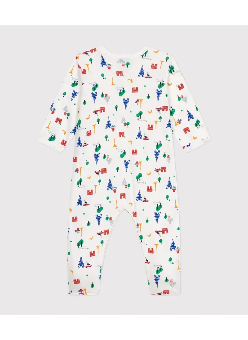 Petit Bateau Babies' Paris Print Cotton Pyjamas