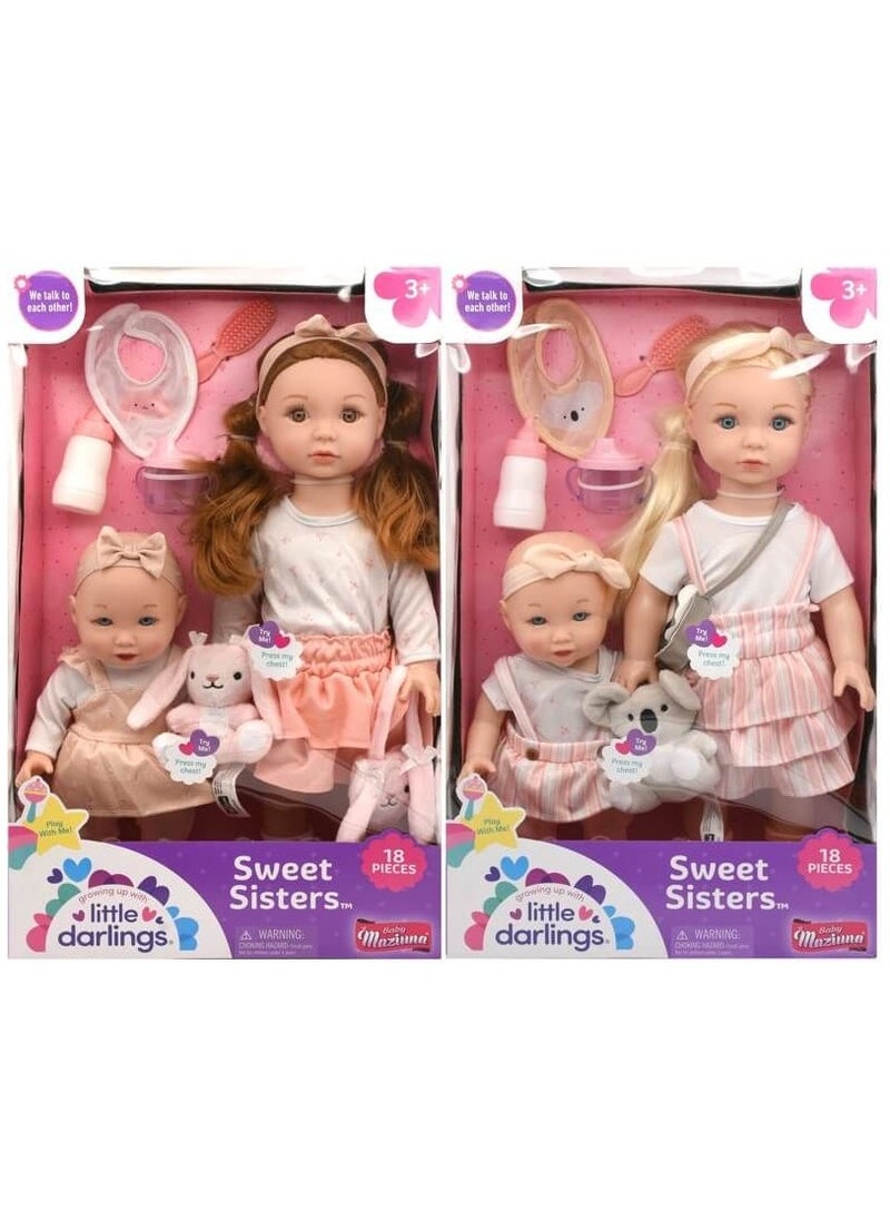 Baby Maziuna Sweet Sisters Doll - Assorted, 1 Piece Only 