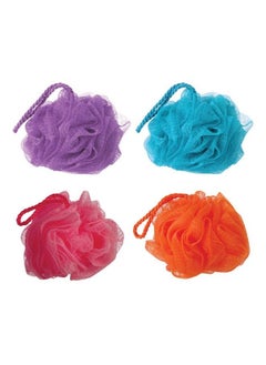 GUBB Lux Sponge Loofah Soft & Fluffy With Multiple Layers Of Fibrous Matrix For A Fun Shower Time ; Bath Shower Loofah Sponge Pouf Body Scrubber Exfoliator (Set Of 4)  - Image 1