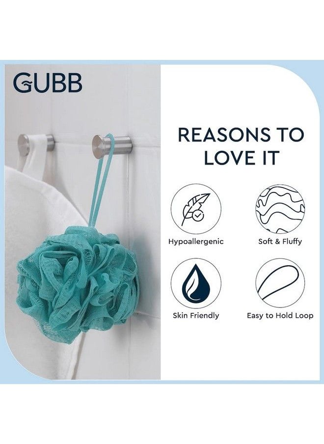 GUBB - Lux Sponge Loofah Soft & Fluffy With Multiple Layers Of Fibrous Matrix For A Fun Shower Time ; Bath Shower Loofah Sponge Pouf Body Scrubber Exfoliator (Set Of 4) - Image 1