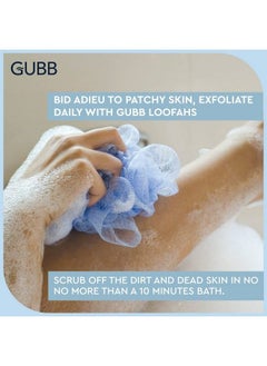 GUBB Lux Sponge Loofah Soft & Fluffy With Multiple Layers Of Fibrous Matrix For A Fun Shower Time ; Bath Shower Loofah Sponge Pouf Body Scrubber Exfoliator (Set Of 4)  - Image 3