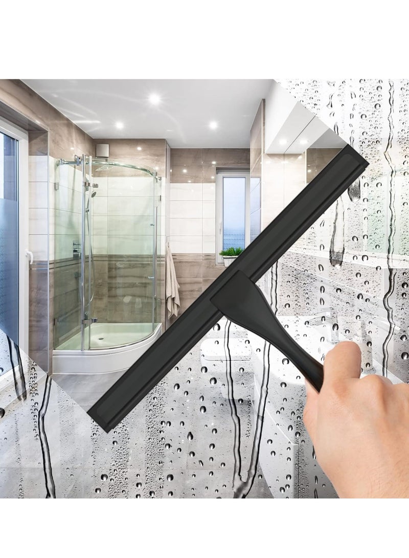 Loquat All-Purpose Stainless Steel Shower Squeegee Window Mirror Squeegee with Adhesive Hook for Glass Doors, 10 inch - Image 3