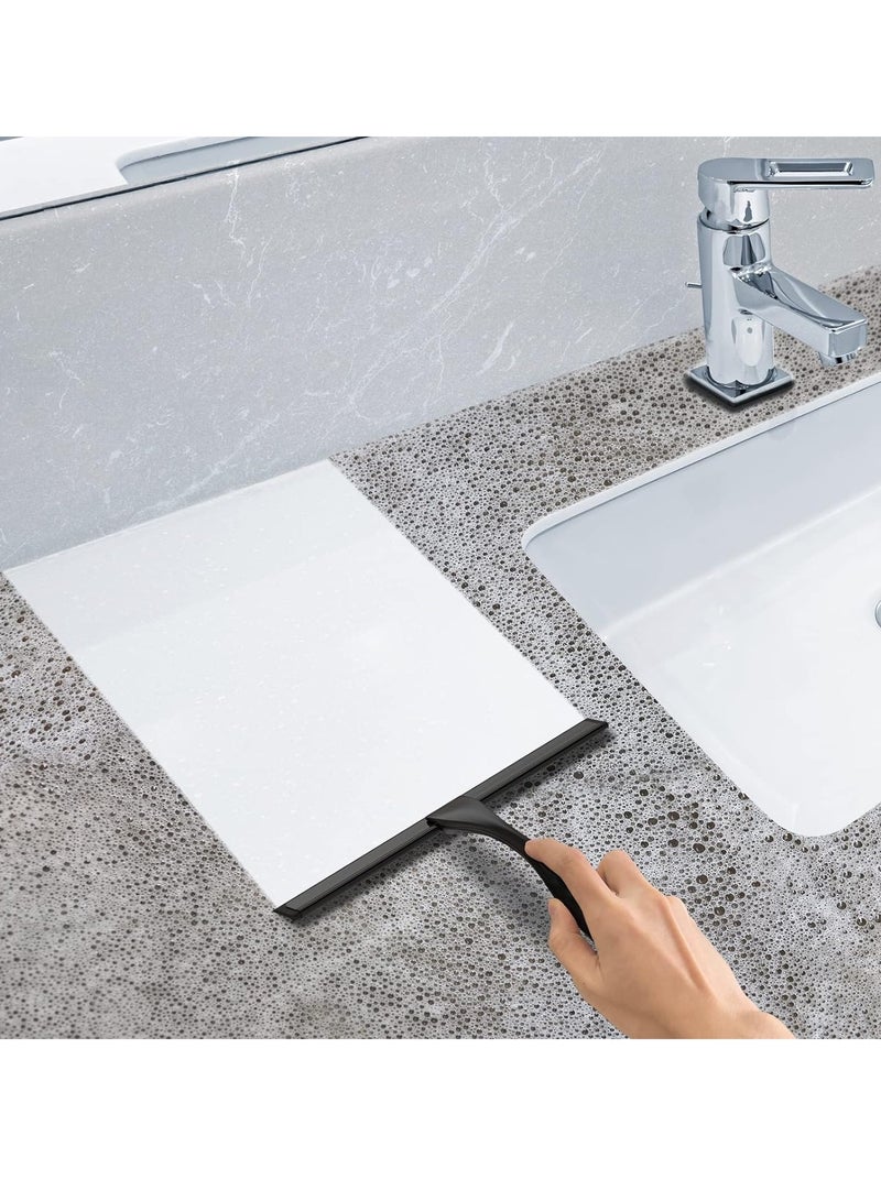 Loquat All-Purpose Stainless Steel Shower Squeegee Window Mirror Squeegee with Adhesive Hook for Glass Doors, 10 inch - Image 5