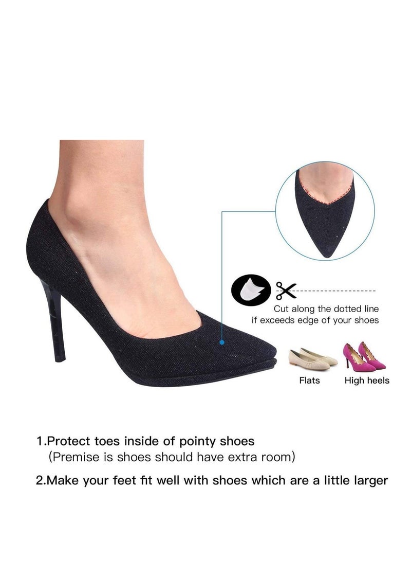 SYOSI Silicone Gel Toe Caps,  Soft Silicone Gel Toe Protectors Covers Toe Caps Metatarsal Pads Ballet Pointe Pads with Forefoot Cushion Ballet Pointe Dance High Heel Shoe Pads, 2 Pairs - Image 4
